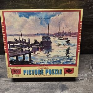 Vintage 1950's BUILT RITE Picture‎ Puzzle NOONTIME ON THE PRIAIRE 500 pieces